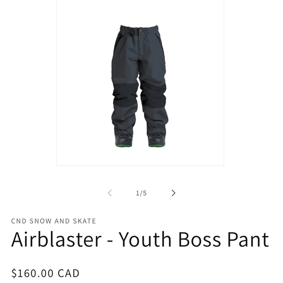 Air Blasster youth Boss pants.Gray and Black. Comfortable Fit and Stylish Design - Picture 5 of 5